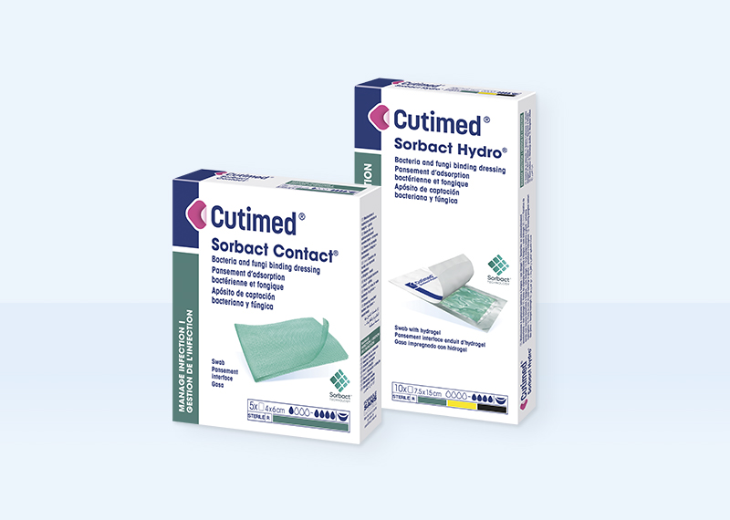 Cutimed Sorbact Contact and Cutimed Sorbact Hydro packs Cutimed Sorbact Contact and Cutimed Sorbact Hydro packs